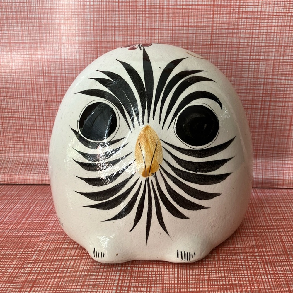 Mexican Ceramic hand painted Tonala Owl